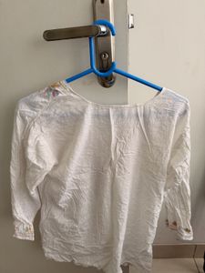 Chikankari short kutra for college