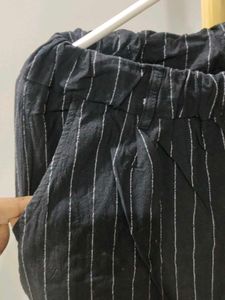 Black Pinstripe Trousers