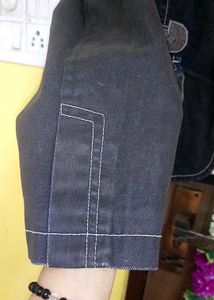 Boy And Girl Unique Black Denim Jacket