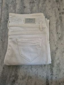White High Waist Denim