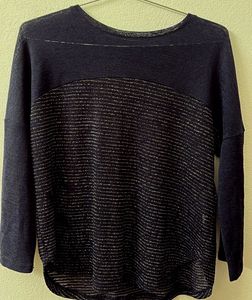 Navy Patterned Top