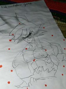 Red Radiation Goku Art