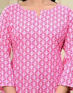 Pink Printed Kurta