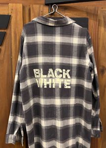 Oversized Plaid Shirt Dress
