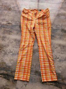 Orange Plaid Trousers