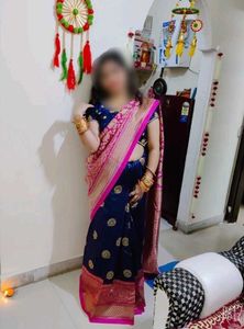 Blue &amp; Pink Lightwaight Silk Saree