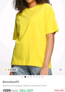 Pineapple Yellow Oversized T-shirt
