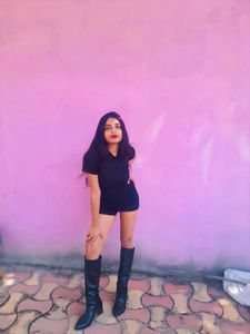 Stretchable Black Bodyfited Playsuit