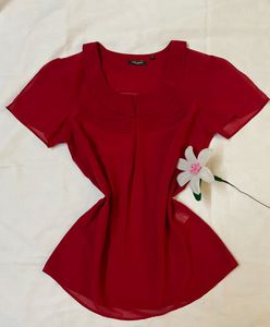 Red Design Top