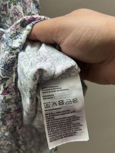 h&amp;m floral V neck back tie dress