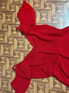Red Off-Shoulder Bodycon Dress