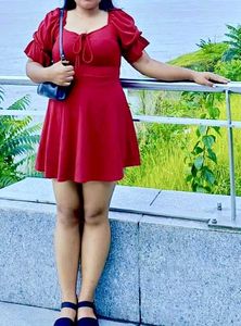 Red Fit & Flare Dress