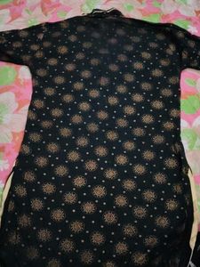 Elegant Black Printed Kurta