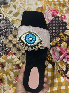 Evil Eye Beaded Slides