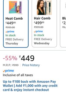 Portable Hair Straightener and Curler Comb