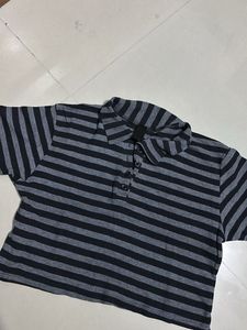 Striped Polo Top