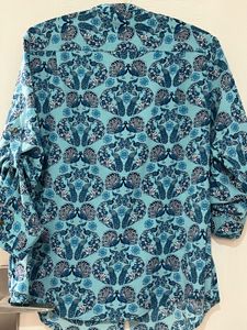 Imported Shirt In Beautiful Peacock Print
