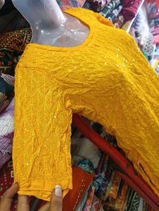 Yellow Kurta Palazzo Set