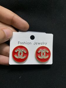 Red Chanel Earrings