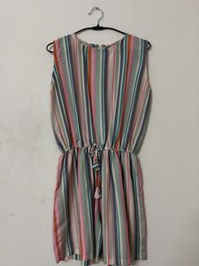 Striped Sleeveless Romper