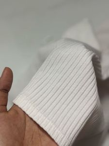 H&amp;M White Ribbed Top