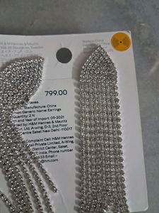 H&amp;M Rhinestone Crystal Tassel Earring