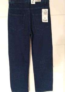 Women Baggy High Rise Nevy Blue Jeans