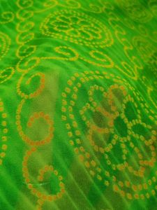 Green Bandhani Saree pure from Rajasthan