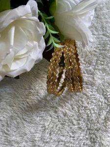 Gold Tone Bangle Bracelet Set