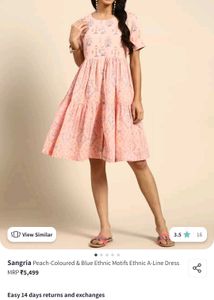 Peach Floral Dress