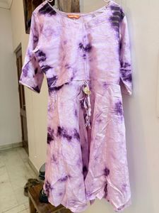 Purple Tie-Dye Sharara Set