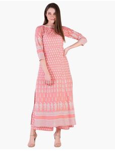 Elegant Pink Printed Kurta set