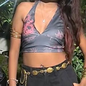 Crop Top Halter Neck
