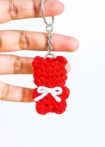"❤️ Handmade Teddy Keychain 🧶✨"