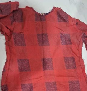 Red &amp; Black Kurta