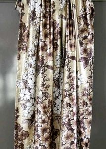 Floral Satin Curtain
