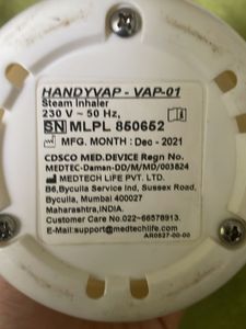 Handyvap Steam Inhaler Working