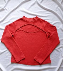 orange Long Sleeve Top