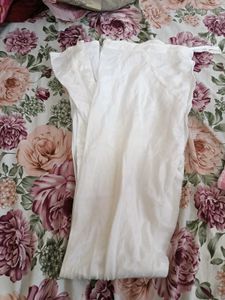 White &amp; Pink Embroidered Anarkali