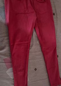 Pink Casual Pants