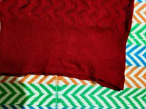 maroon Knit long Sweater