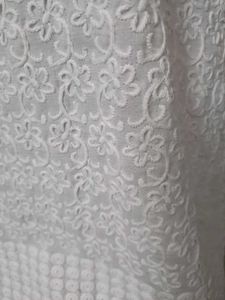 White Chikan Work Long Kurta👌