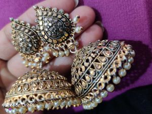 Antique Gold Jhumka Earrings