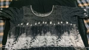 A Black &amp; White Combination Kurta