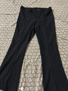 Black Flare Leg Trousers