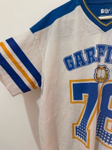Blue White Crop Top, Bust- 36/34