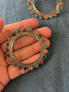 Boho Heart Hoop Earrings