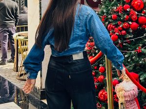 Denim Shirt with Tie Detail