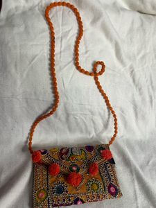 Orange Handmade Ceiling Bag