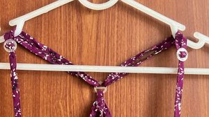 Purple Top With Flower Details
